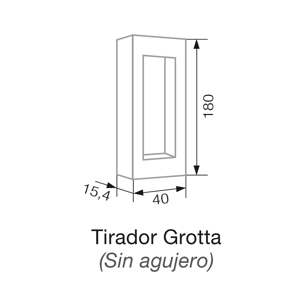 BUCO ,GROTTA Y LITTO JUEGO TIRADORES PARA PUERTAS CORREDERAS GIACOMO 