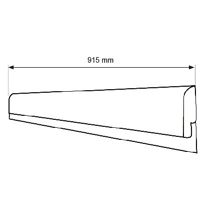 BURLETE ADHESIVO MADERA BLT03 915mm BLANCO 40 10 91,5 MADERA 1 