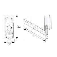 BURLETE EMBUTIR ALUMINIO BLT09 PLATA PLATA 28,5 125 BURLETE EMBUTIR ALUM BLT9 1025-1125mm PL 1125 ALUMINIO 1 