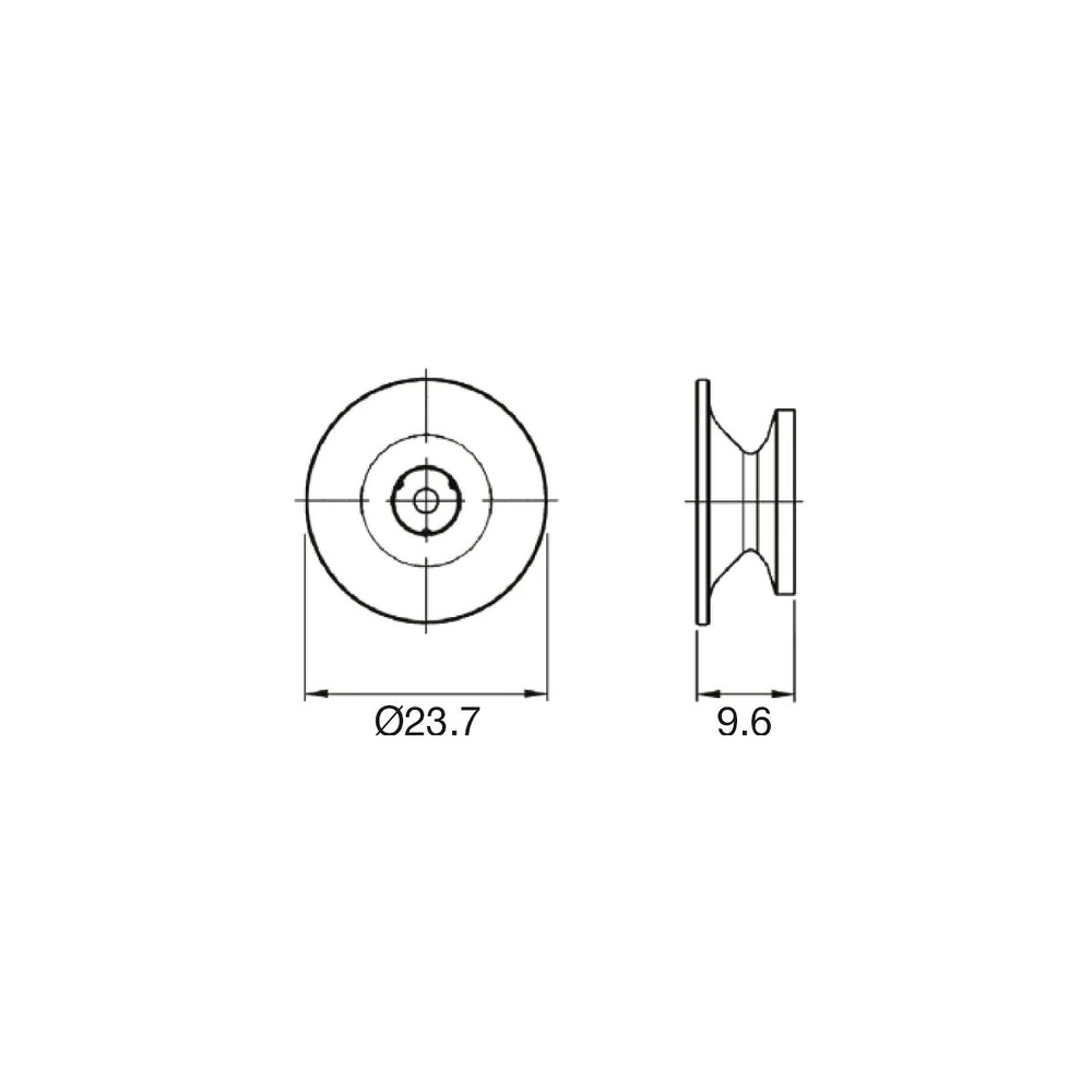 BUTTON-FIX ANGULO 90º HASTA 80 KG APROX. SIN FRANQUICIA 
