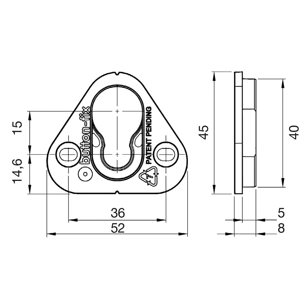 BUTTON-FIX - ESTANDAR HASTA 200 KG APROX. 