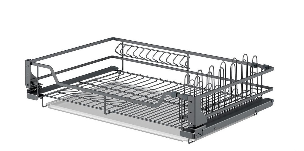 CACEROLERO-CESTA FLAT WIRE TITANIUM GREY SOFT CLOSE 