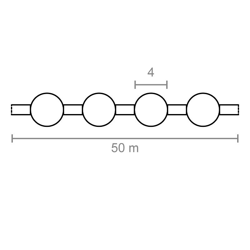 CADENA BOLAS CDN08 CROMO BRILLO CROMO BRILLO 4 4 4MM 50000 LATON 1 