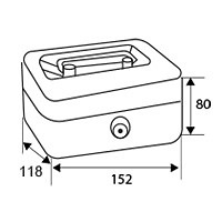 CAJA CAUDALES CFC09 AZUL MEDIO 80 118 152 ACERO 1 