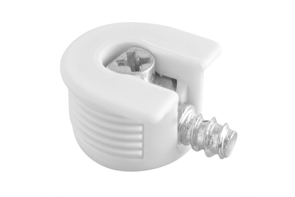 CAJA D:20 EXCENTRICA TABLERO 15/16 BLANCO+PERNO6X11MM 