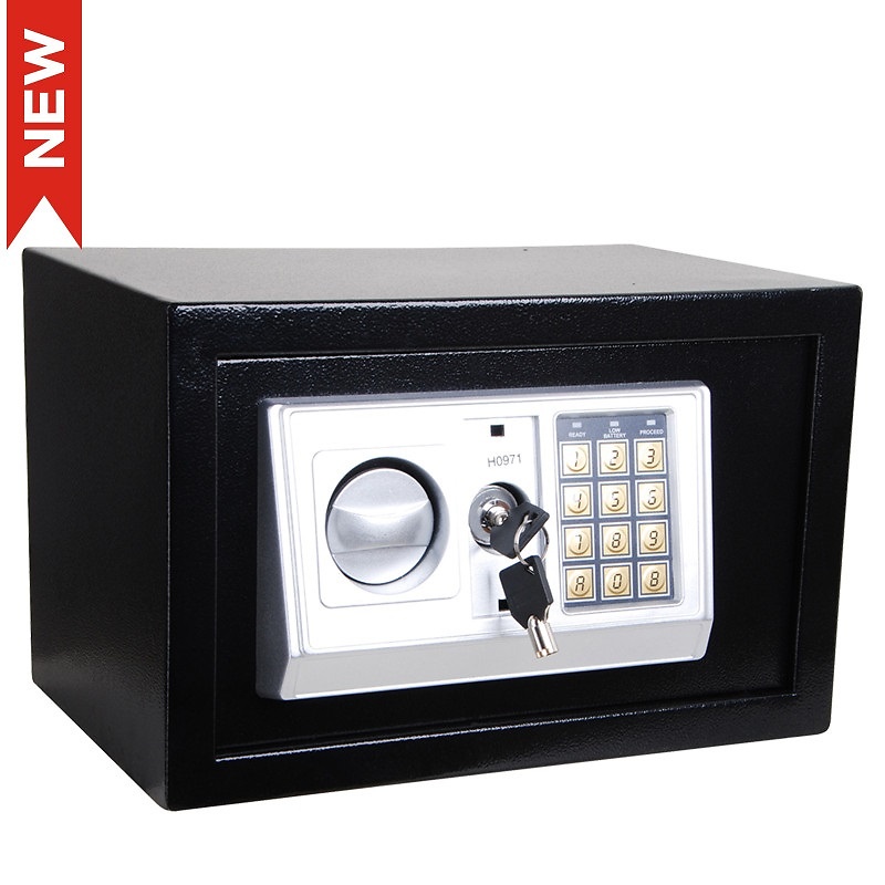 CAJA FUERTE ELECTRONICA CON LLAVE CFC01 NEGRO 