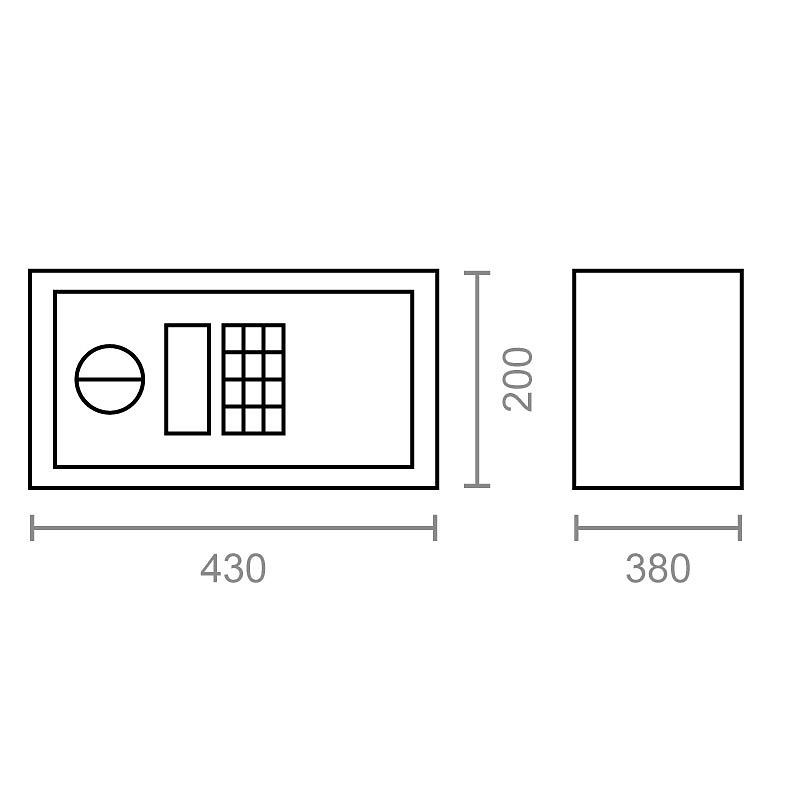 CAJA FUERTE HOTEL ELECTRONICA CON LLAVE CFC04 NEGRO 