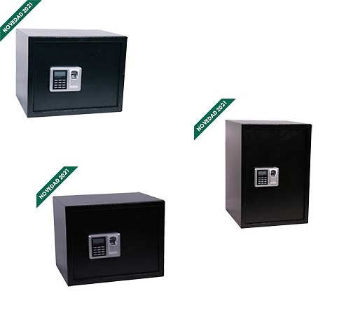 CAJA FUERTE HUELLA ELECTRONICA CON LLAVE CFC06 500mm NEGRO 