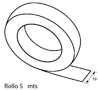 CANTO MELAMINA ADHESIVO CAN1 19mm x 5mts 