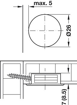 CARAVAN HERRAJE DE UNION RAL HAYA 1011 CAZOLETA PLASTICO 100 PIEZAS 7 MM 100 PIEZAS 8.5 MM CAZOLETA PLASTICO RAL HAYA 1011 