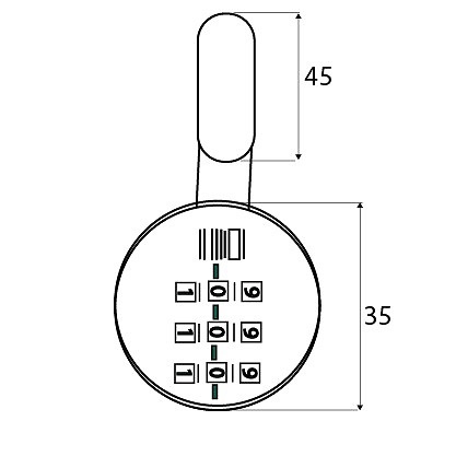 CERRADURA COMBINACION TAQUILLA CM13 