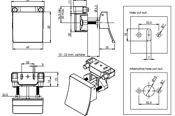 CERRADURA MODELO SLAM LIFT LOCK 