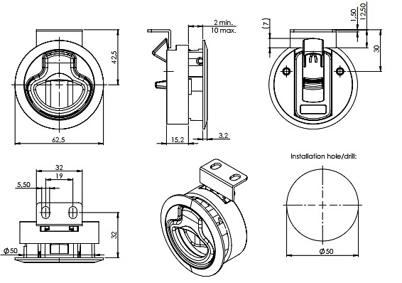 CERRADURA MODELO SLAM LOCK BOAT 
