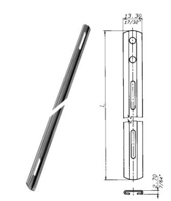 CERRADURA SERIE26 CENTRALIZADA BOMBILLO EXTRAIBLE 2633 BUCKS CIERRE FRONTAL Y ANTIVUELCO CINCADO VARILLA 838 LARGO 500 MM ACERO ACERO CINCADO VARILLA 838 LARGO 1000 MM 
