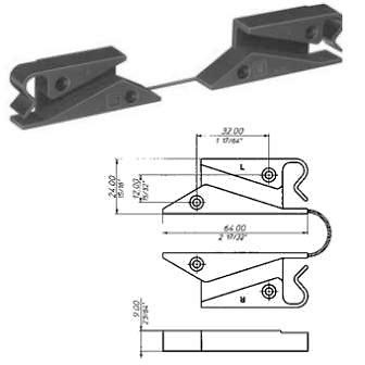 CERRADURA SERIE26 CENTRALIZADA BOMBILLO EXTRAIBLE 2633 BUCKS CIERRE FRONTAL Y ANTIVUELCO NEGRO JUEGO ANTIVUELCO PLASTICO 