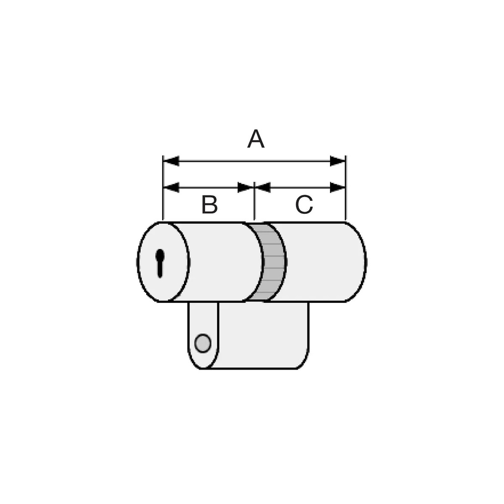 CILINDRO ARCU STS ARCUBLOCK CON LLAVE DE PUNTOS 