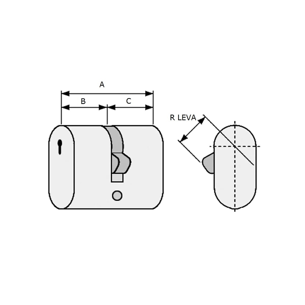 CILINDRO MCM 14 CON LLAVE SERRETA 