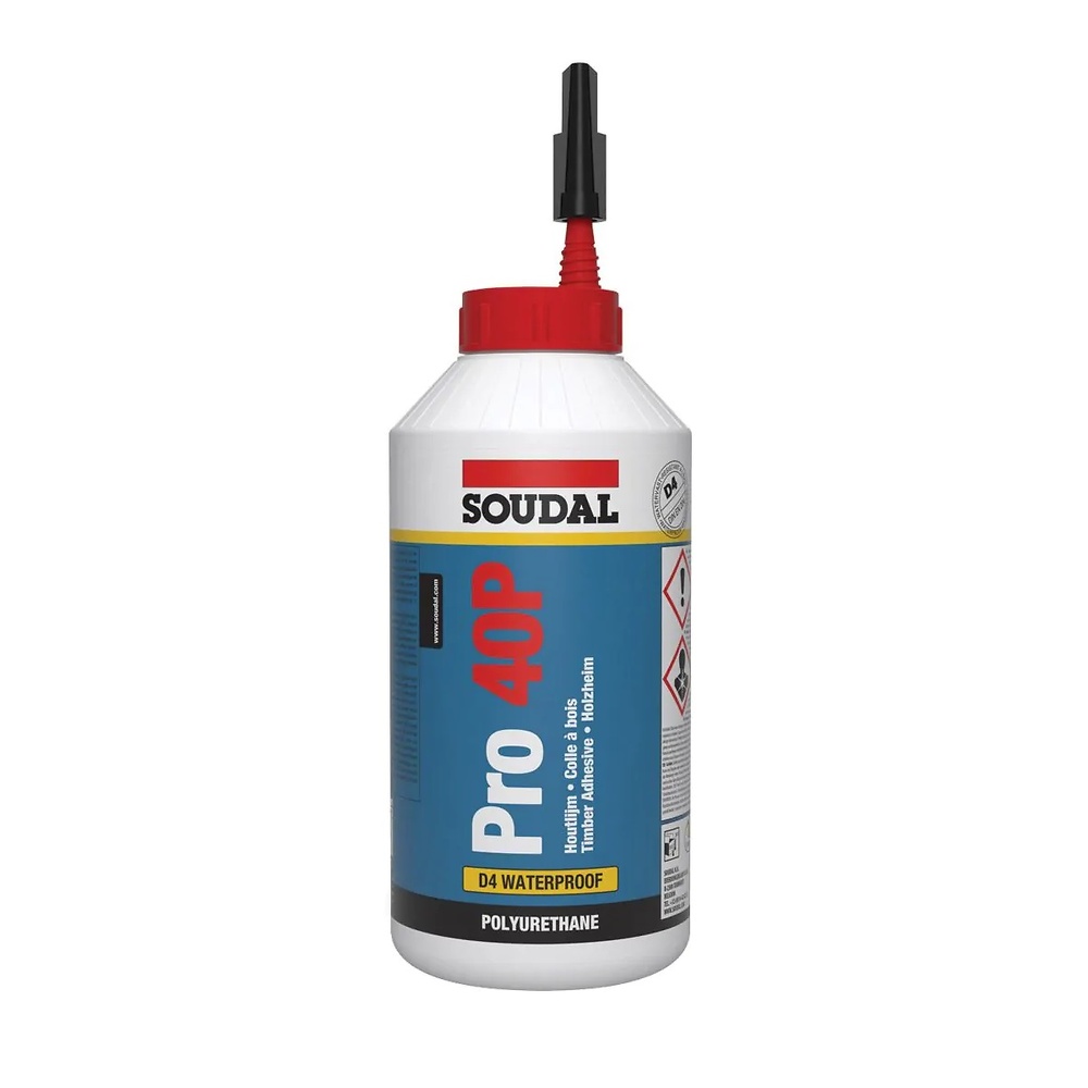 COLA DE POLIURETANO SOUDAL PARA MADERA D4 BLANCO Soudal Pro 40P NORMAL BIBERON 