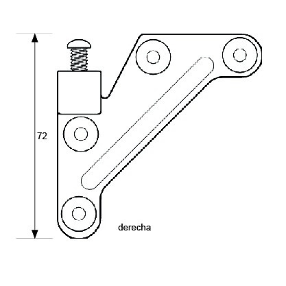 COLGADOR ESCUADRA CG03 ZINCADO ZINCADO 10 72 72 DERECHA ACERO 50 