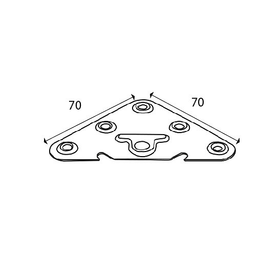 COLGADOR ESCUADRA TRIANGULO CG07 ZINCADO 