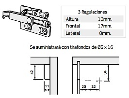 COLGADOR SCARPI-4 GALVANIZADO IZDA ACERO COLGADOR ATORNILLAR 200 200 ACERO COLGADOR ATORNILLAR DER GALVANIZADO 