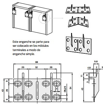 COLGADOR SCARPI-4 GALVANIZADO DOBLE ACERO CHAPA COLGAR 200 