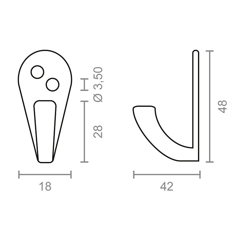 COLGADOR SIMPLE PER20 48x42mm 