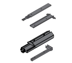 COLUMNA DESPENSA FRONTAL EXTRAIBLE VS TAL LARDER PLANERO ANTRACITA SET GUIAS 400X460MM 450MM JUEGO 