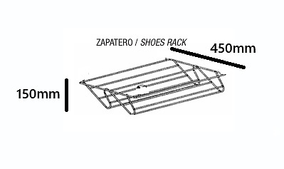 COMFORT ZAPATERO EXTRAIBLE TOTAL ANCHO EXTENSIBLE CROMO 