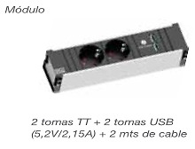 CONI MODULO KIT ENCHUFE ABATIBLE ENCASTRE 