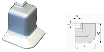 COPETE ALUMINIO ZEN BLANCO 4000 MM ESQUINA PLASTICO 4000 MM ALUMINIO PLATA ESQUINA PLASTICO 