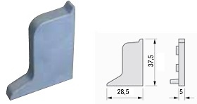 COPETE ALUMINIO ZEN ALUMINIO PLATA 4000 MM TAPA DERECHA PLASTICO 4000 MM BLANCO PLASTICO TAPA DERECHA 4000 MM BLANCO PLASTICO TAPA DERECHA 