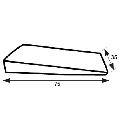 CUÑA DE MADERA PRC04 PINO 10 35 75 MADERA 100 PINO 10 35 75 MADERA 1 