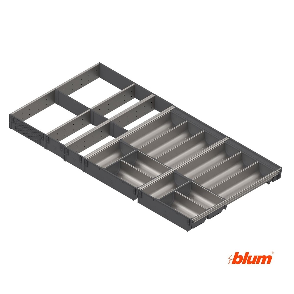 CUBERTERO EUROBOX PLUS COMBINACIONES HABITUALES Y DIVISORIOS BLUM ORGA-LINE SI ADMITE 64 MM 1084 MM ORGALINE CUBERTERO 6 GABETAS+CUBERTERO 6 GABETAS+ SEPARADOR 2 HUECOS+SEPARADOR 4 HUECOS 1200 mm 166 MM 