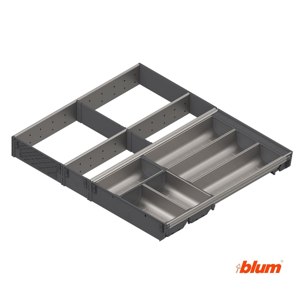 CUBERTERO EUROBOX PLUS COMBINACIONES HABITUALES Y DIVISORIOS BLUM ORGA-LINE SI ADMITE 64 MM 584 MM ORGALINE CUBERTERO 6 GABETAS+SEPARADOR 4 HUECOS 700mm 51 MM 