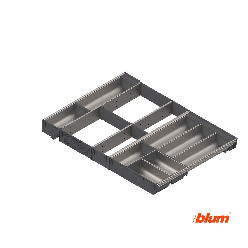 CUBERTERO EUROBOX PLUS COMBINACIONES HABITUALES Y DIVISORIOS BLUM ORGA-LINE SI ADMITE 64 MM 784 MM ORGALINE CUBERTERO 6 GABETAS+CUBERTERO 2 GABETAS+SEPARADOR 4 HUECOS 900 mm 148 MM 