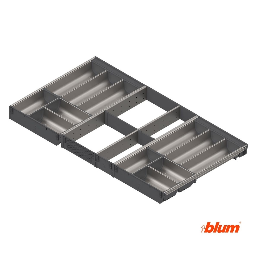 CUBERTERO EUROBOX PLUS COMBINACIONES HABITUALES Y DIVISORIOS BLUM ORGA-LINE SI ADMITE 64 MM 884 MM ZSI.500BI1N CUBERTERO 6 GABETAS+CUBERTERO 6 GABETAS+ SEPARADOR 4 HUECOS 1000 mm 71 MM 