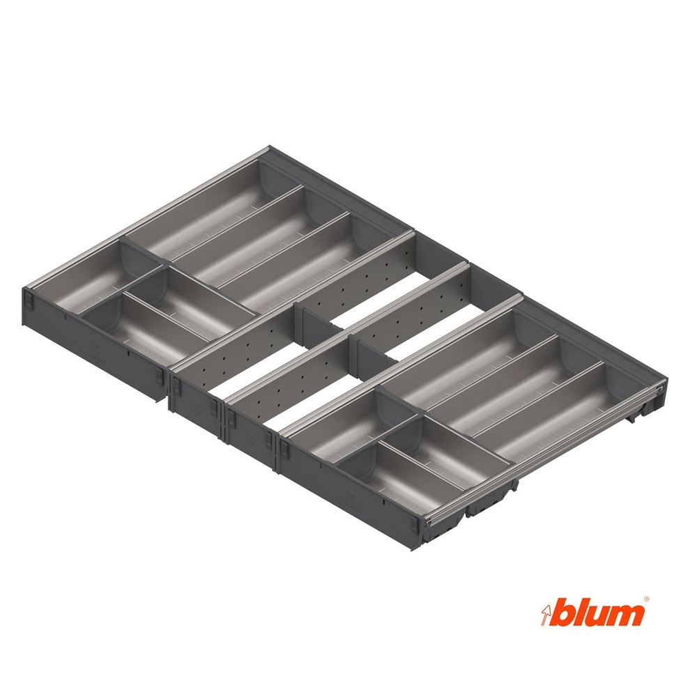 CUBERTERO EUROBOX PLUS COMBINACIONES HABITUALES Y DIVISORIOS BLUM ORGA-LINE SI ADMITE 64 MM 884 MM ZSI.500BI1N CUBERTERO 6 GABETAS+CUBERTERO 6 GABETAS+2 SEPARADOR 2 HUECOS 1000 mm 152 MM 