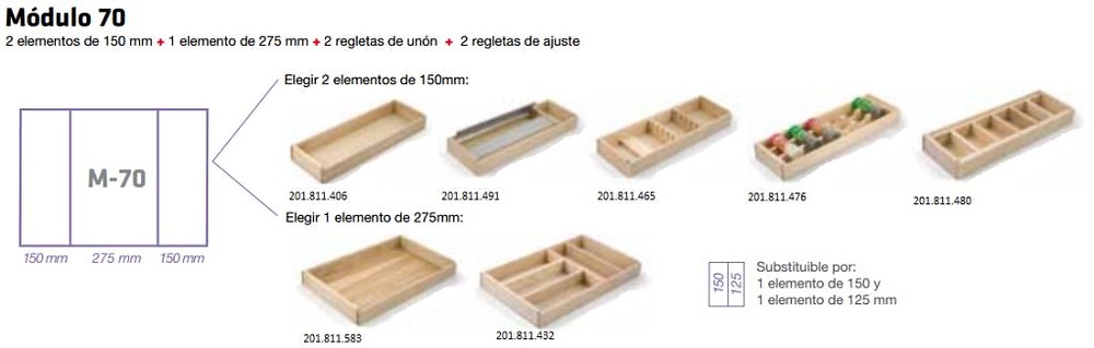CUBERTERO MODULAR MADERA HAYA COLOMBO 