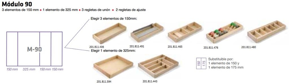 CUBERTERO MODULAR MADERA HAYA COLOMBO 