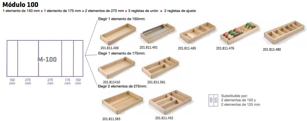 CUBERTERO MODULAR MADERA HAYA COLOMBO 