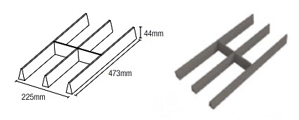 CUBERTEROS MODULARES PLATINUM ONE DDL ITALIA ANTRACITA CUBERTERO DIVISION MADERA 225X473X44MM 