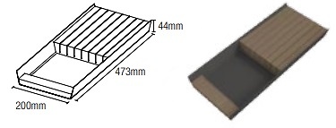 CUBERTEROS MODULARES PLATINUM ONE DDL ITALIA NOGAL BANDEJA NEGRA CUCHILLERO MADERA 200X473X44MM 