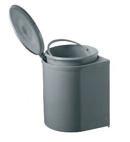 CUBO RECICLADO RESIDUOS 12 LITROS GRIS 