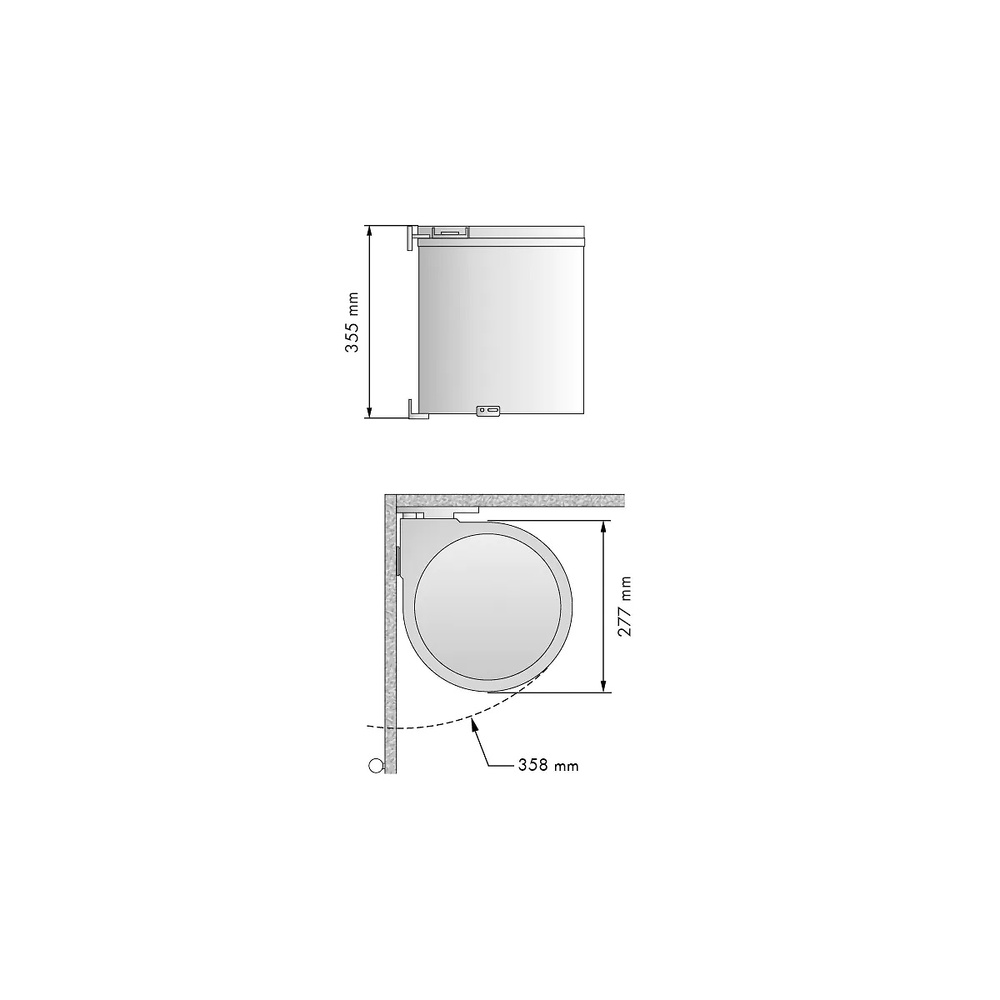 CUBO RECICLADO RESIDUOS PIVO 13 LITROS BLANCO 