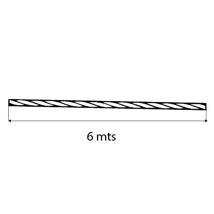 CUERDA PARA TORNO PERSIANA PR17 6mts BLANCO 