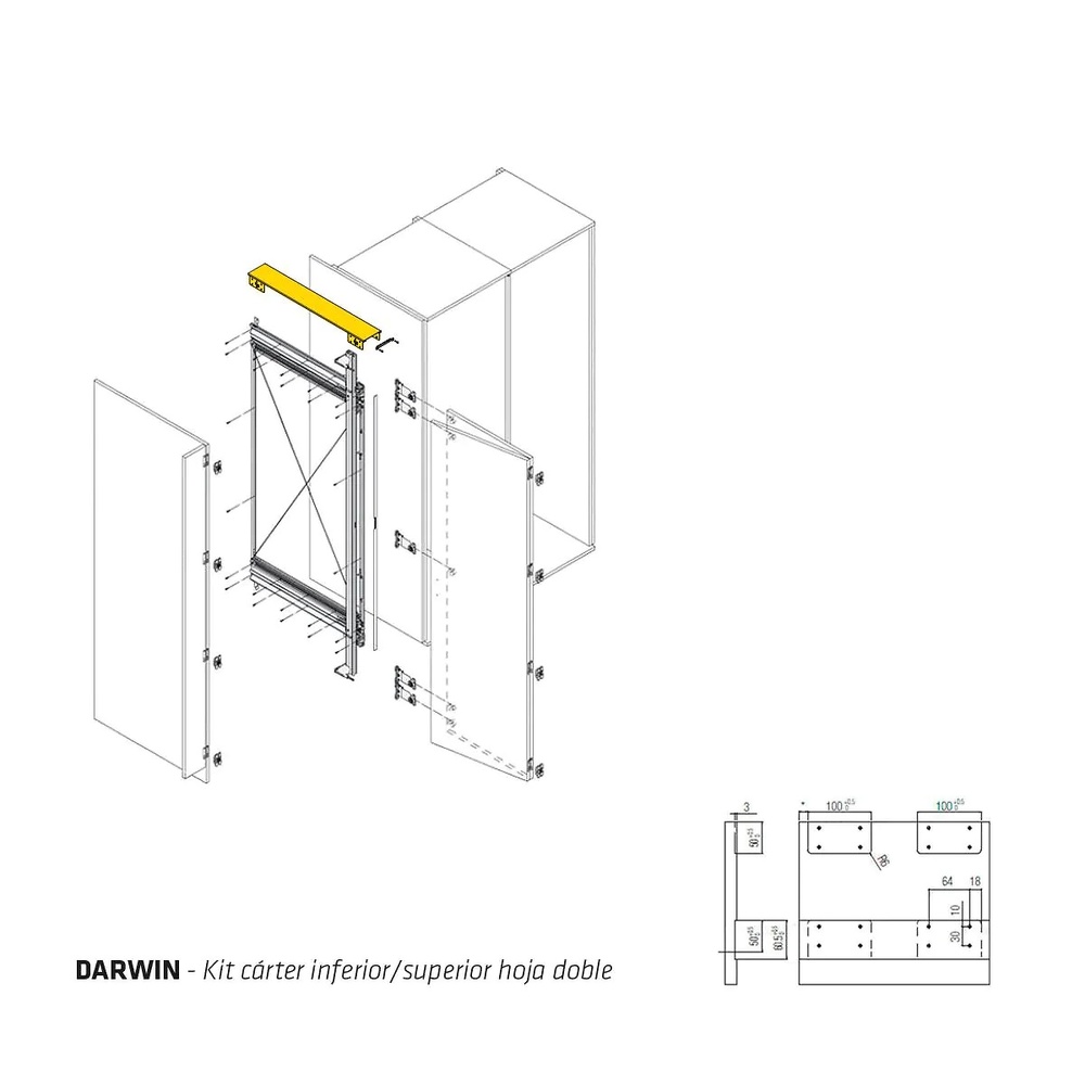 DARWIN KIT CARTER PUERTAS KIT KARTER INFERIOR-SUPERIOR UNICA DOBLE 