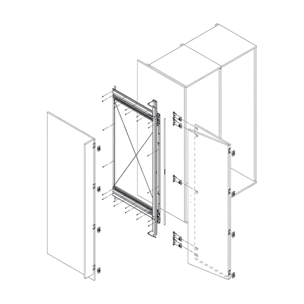 DARWIN SISTEMA PARA OCULTAR PUERTAS BATIENTES DE HOJA DOBLE 