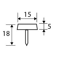 DESLIZANTE CLAVO DZ01 15mm 