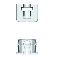 ENGANCHE BALDA EX01 10,5x7x14mm GRIS GRIS 12 15 ENGANCHE EX1 10,5x7x14mm GR 18 PLASTICO 100 